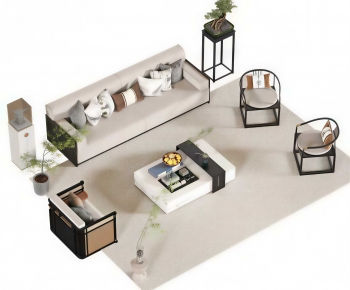 New Chinese Style Sofa Combination-ID:422120139