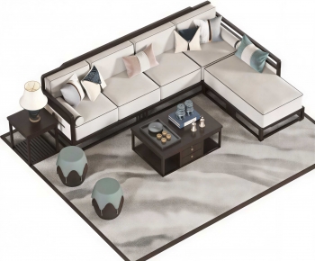 New Chinese Style Sofa Combination-ID:398008115