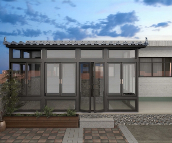 Modern Glass Sun Room-ID:931366922