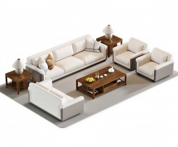 New Chinese Style Sofa Combination-ID:501808887