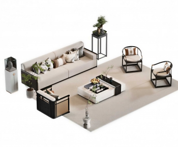 New Chinese Style Sofa Combination-ID:177889117