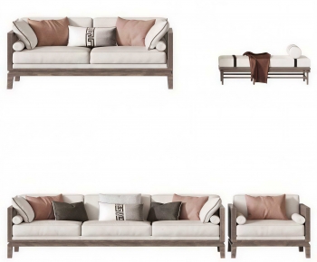 New Chinese Style Three-seat Sofa-ID:157202017