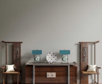 New Chinese Style Entrance Cabinet-ID:990809929