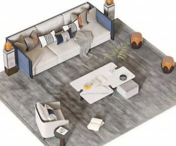 New Chinese Style Sofa Combination-ID:886111979