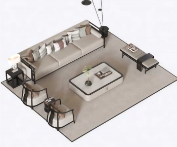 New Chinese Style Sofa Combination-ID:665020922