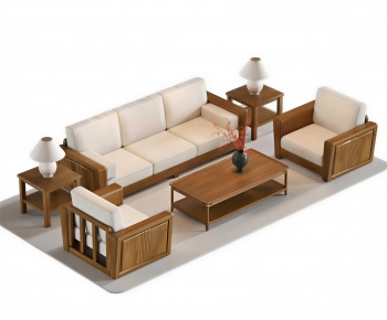New Chinese Style Sofa Combination-ID:806694983