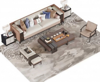 New Chinese Style Sofa Combination-ID:754580971