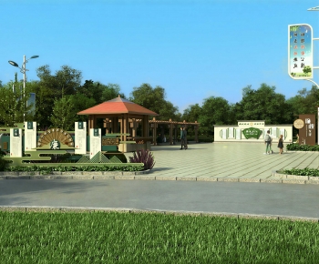 New Chinese Style Park Landscape-ID:106595994