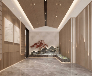 New Chinese Style Office Reception Desk-ID:260875946