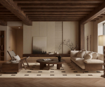 New Chinese Style A Living Room-ID:450623992