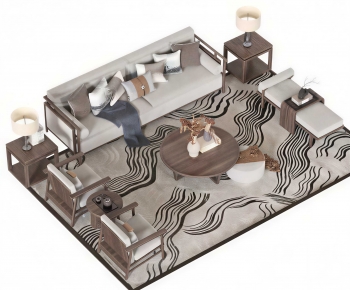 New Chinese Style Sofa Combination-ID:684883126