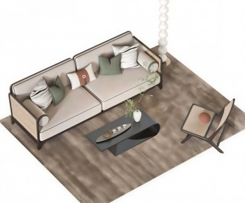 New Chinese Style Sofa Combination-ID:715041214