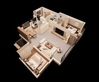 Modern A Bird's-eye View Of Home Decoration-ID:102507113