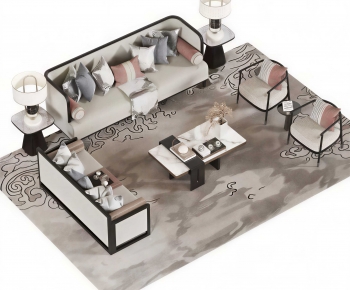 New Chinese Style Sofa Combination-ID:933682929