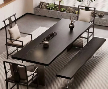 New Chinese Style Tea Tables And Chairs-ID:403623102