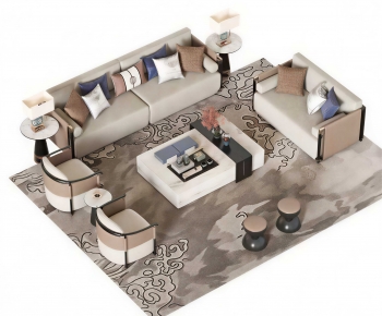 New Chinese Style Sofa Combination-ID:296597967