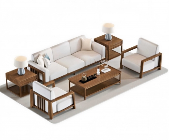 New Chinese Style Sofa Combination-ID:520900019