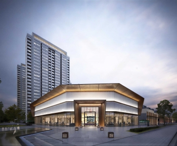 Modern Appearance Of Commercial Building-ID:790756943