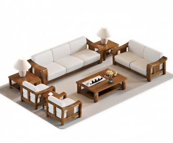 New Chinese Style Sofa Combination-ID:778086904