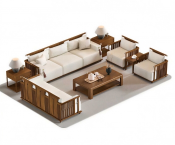 New Chinese Style Sofa Combination-ID:933886053