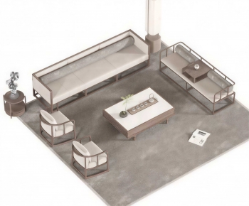 New Chinese Style Sofa Combination-ID:646260023