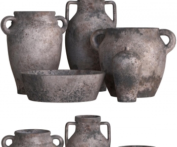 Wabi-sabi Style Clay Pot-ID:352437023