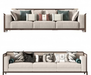 New Chinese Style Three-seat Sofa-ID:992459064