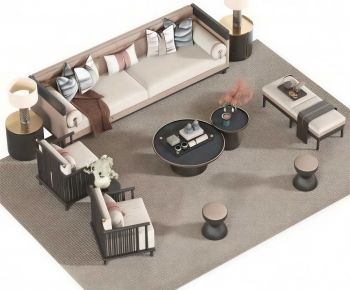 New Chinese Style Sofa Combination-ID:384253981