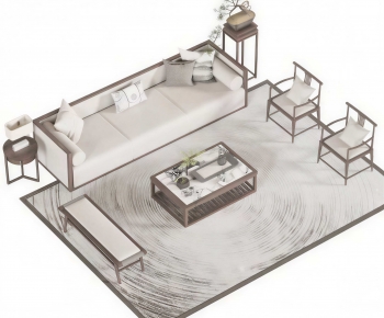 New Chinese Style Sofa Combination-ID:218158968