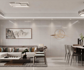 New Chinese Style A Living Room-ID:359464885