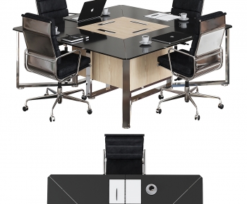 Modern Office Desk And Chair-ID:281657937