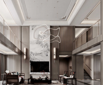 New Chinese Style A Living Room-ID:468249324