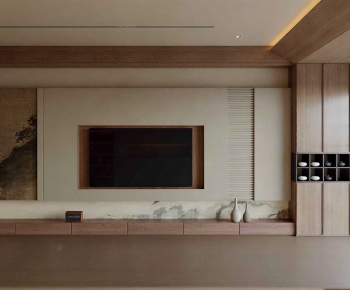 New Chinese Style TV Wall-ID:788190452