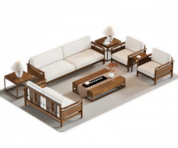 New Chinese Style Sofa Combination-ID:735300061