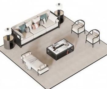 New Chinese Style Sofa Combination-ID:185987002