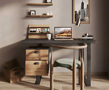 Modern Computer Desk And Chair-ID:132831103