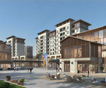 New Chinese Style Building Appearance-ID:550538069