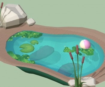 Modern Rockery Waterscape-ID:703756094