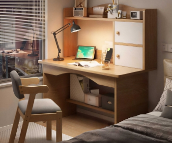 Modern Computer Desk And Chair-ID:794039017