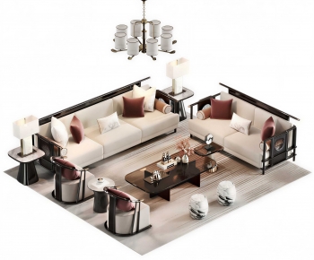 New Chinese Style Sofa Combination-ID:205441006