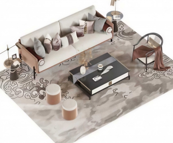 New Chinese Style Sofa Combination-ID:154680012