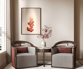 New Chinese Style Single Sofa-ID:308432104