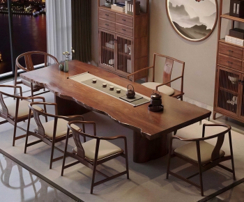 New Chinese Style Tea Tables And Chairs-ID:567426927