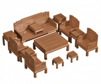 Chinese Style Sofa Combination-ID:790859945