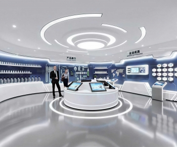 Modern Exhibition Hall-ID:495886097