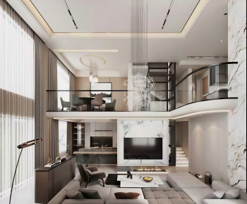 Modern A Living Room-ID:841828116