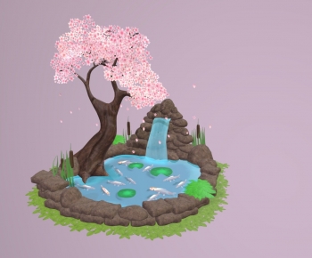 Modern Rockery Waterscape-ID:342835907