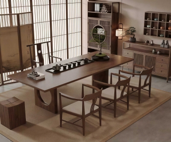 New Chinese Style Tea Tables And Chairs-ID:841219906