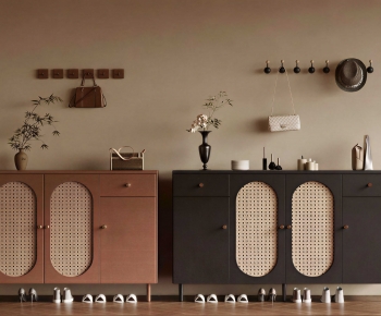 Wabi-sabi Style Shoe Cabinet-ID:992465027