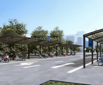 Modern Outdoor Parking Lot-ID:897017965